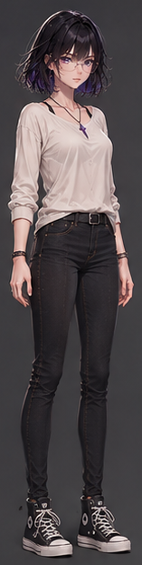 LYRIA full-body front three-quarter view.