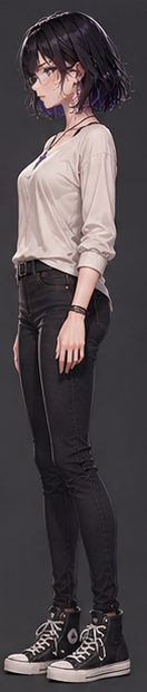 LYRIA full-body side three-quarter view.