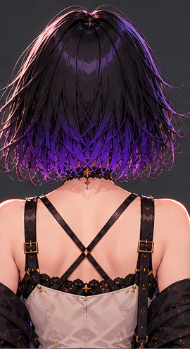 LYRIA's bob seen from behind.