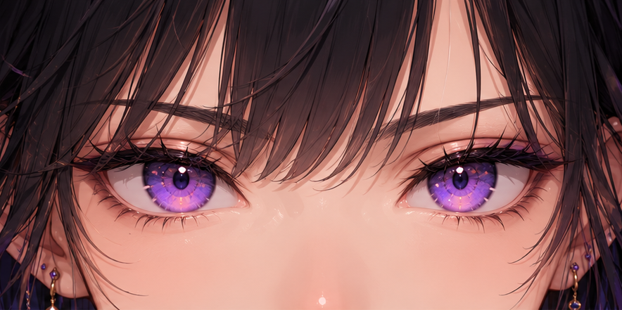 LYRIA's violet eyes from the official face sheet.
